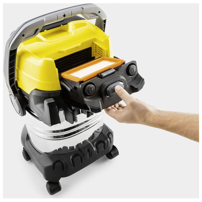 Kärcher 1.628-385.0 WD 7 Control P S Aspirapolvere a cilindro Secco e bagnato 30 L 1400 W 73 dB colore Giallo Nero Argento