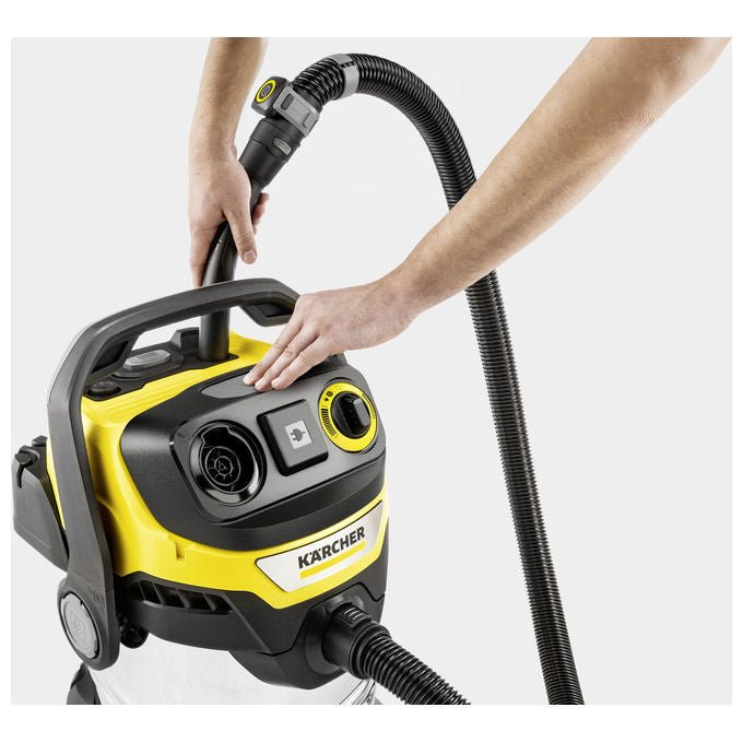 Kärcher 1.628-385.0 WD 7 Control P S Aspirapolvere a cilindro Secco e bagnato 30 L 1400 W 73 dB colore Giallo Nero Argento