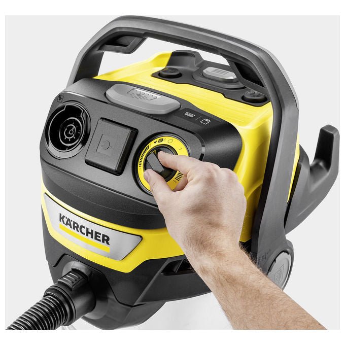 Kärcher 1.628-385.0 WD 7 Control P S Aspirapolvere a cilindro Secco e bagnato 30 L 1400 W 73 dB colore Giallo Nero Argento