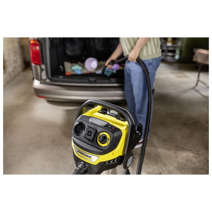Kärcher 1.628-385.0 WD 7 Control P S Aspirapolvere a cilindro Secco e bagnato 30 L 1400 W 73 dB colore Giallo Nero Argento