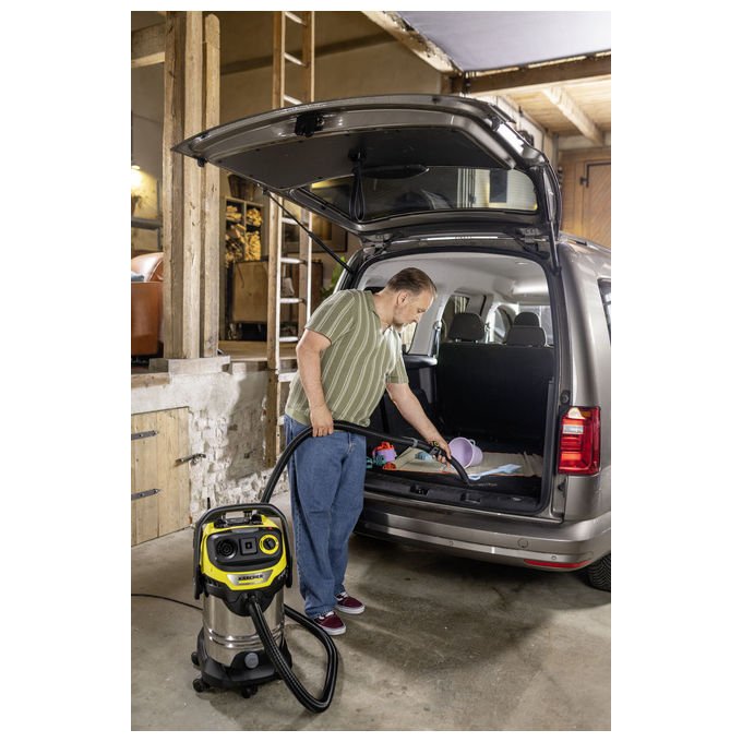 Kärcher 1.628-385.0 WD 7 Control P S Aspirapolvere a cilindro Secco e bagnato 30 L 1400 W 73 dB colore Giallo Nero Argento