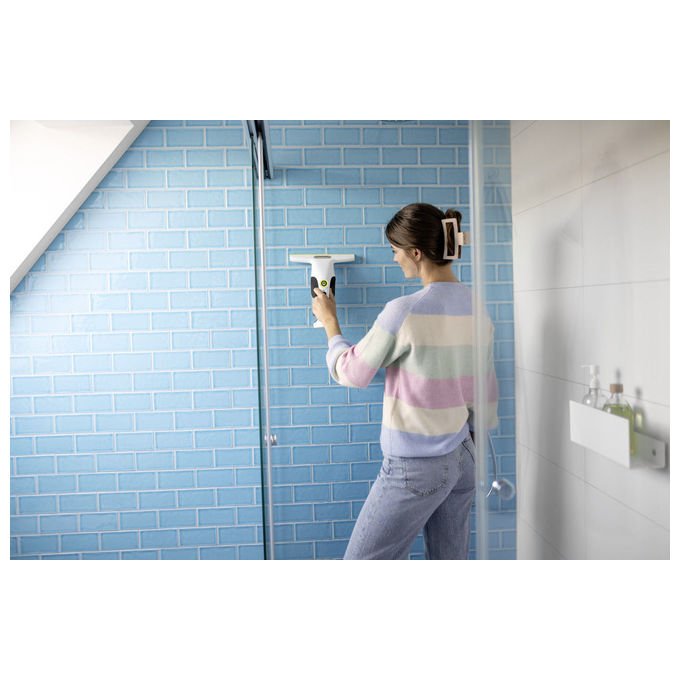 Kärcher 1.633-628.0 WV 1 Compact Care Pulitore di Finestre Elettrico Senza Fili Capacita' 0.1 L Autonomia 25 min Ampiezza 25 cm colore Bianco