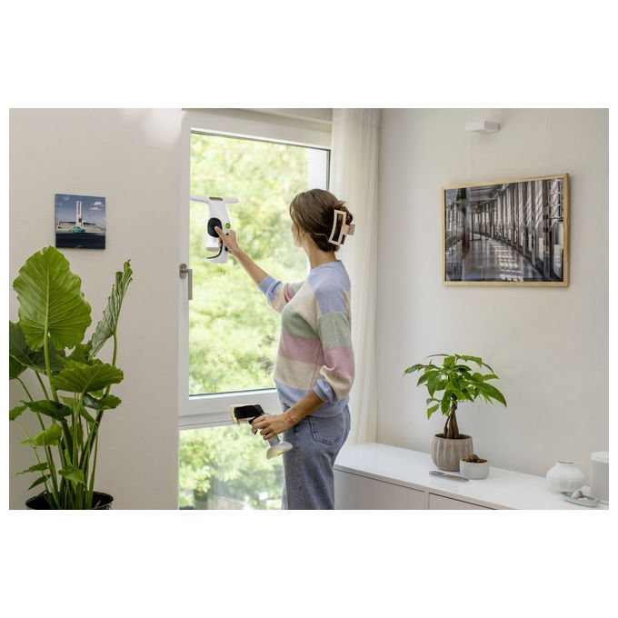 Kärcher 1.633-628.0 WV 1 Compact Care Pulitore di Finestre Elettrico Senza Fili Capacita' 0.1 L Autonomia 25 min Ampiezza 25 cm colore Bianco