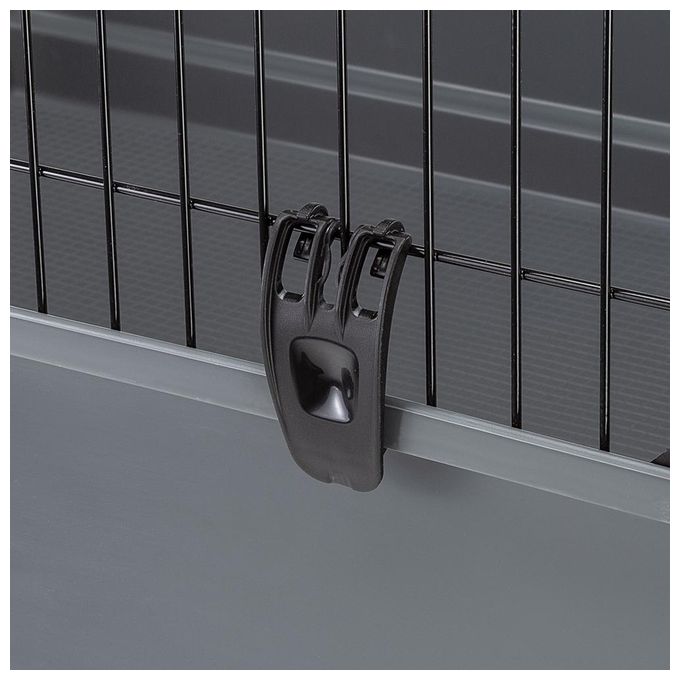 FERPLAST Gabbia Roditori RABBIT 140 per Conigli, Cavie, Porcellini d'India, in Metallo, Accessori inclusi:  Mangiatoie, Beverini, Ciotole, Casette, Rampa di accesso dall'esterno. 140x71xh51cm