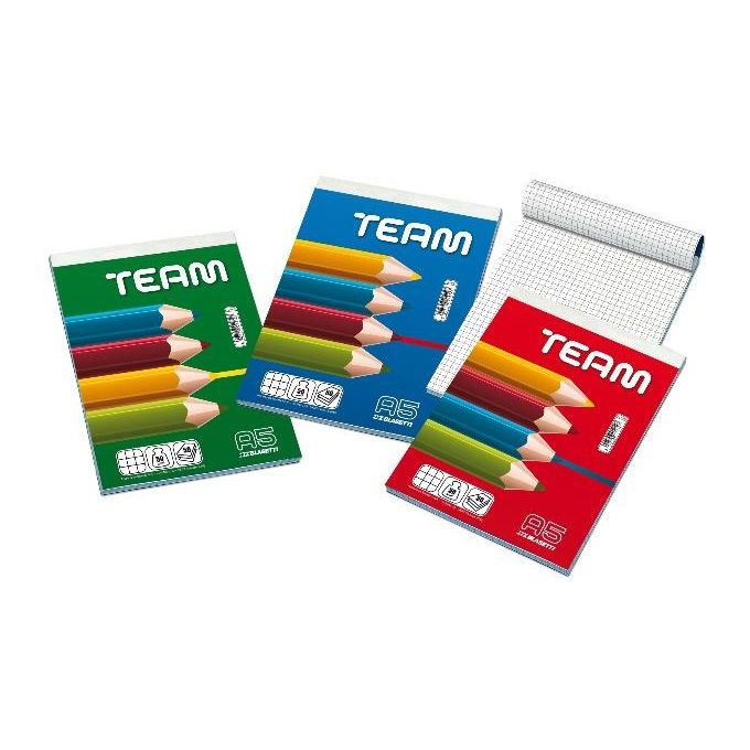 Blasetti Confezione 10 Blocchi Team A5 5M 50 Fogli 50gr
