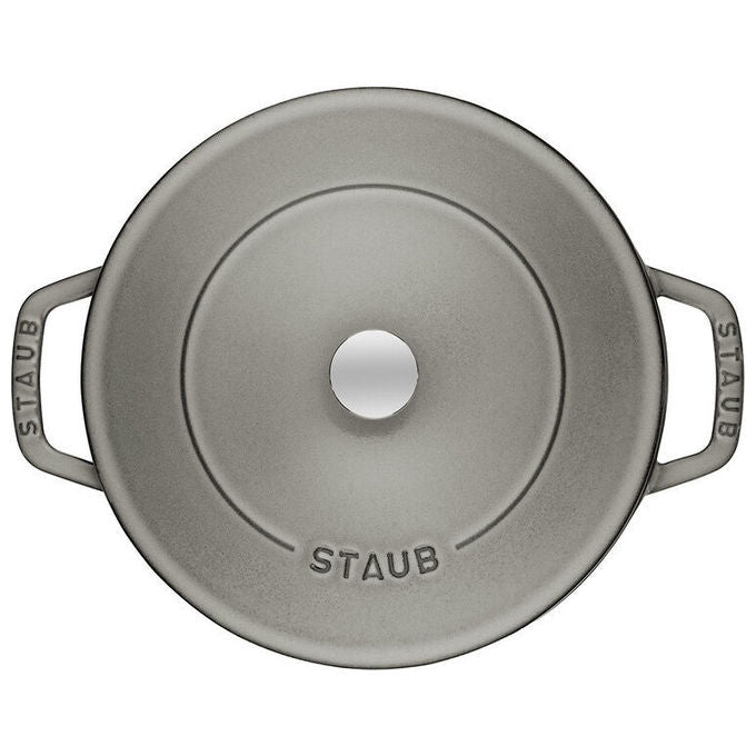 STAUB 1004752 Chistera Casseruola in ghisa 28 cm 3,7 L adatta a tutti i piani cottura inclusa induzione colore Grigio grafite