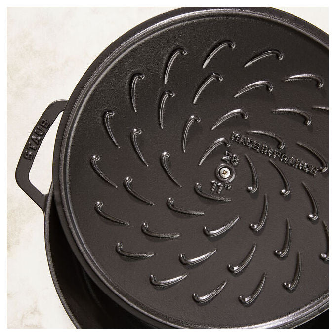 STAUB 1004756 Chistera Tegame in Ghisa 28 cm 3.7 L Induzione Forno colore Nero