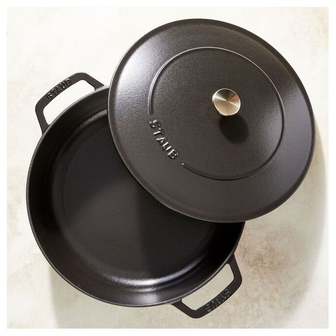 STAUB 1004756 Chistera Tegame in Ghisa 28 cm 3.7 L Induzione Forno colore Nero