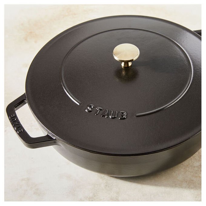 STAUB 1004756 Chistera Tegame in Ghisa 28 cm 3.7 L Induzione Forno colore Nero
