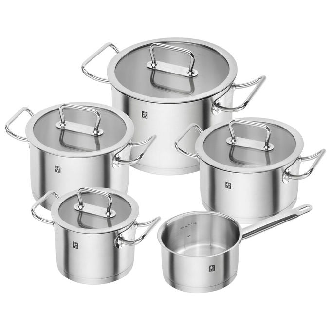 Zwilling PRO Set di pentole 5 pezzi Acciaio inox 18-10 Induzione Fondo SIGMA Classic+ colore Satinato