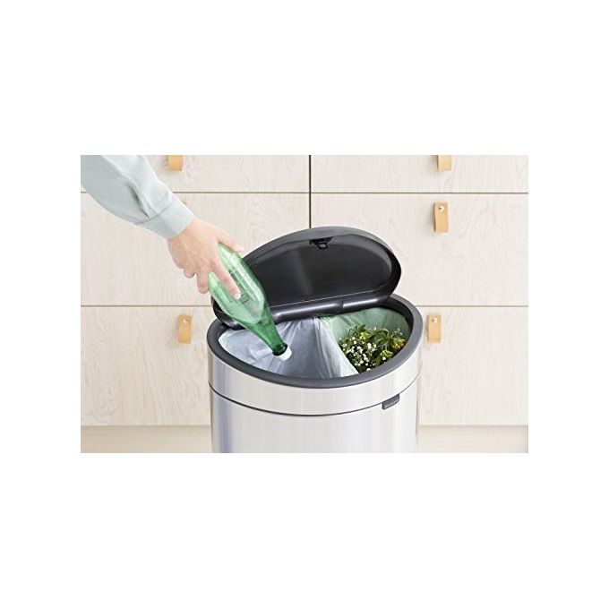 Brabantia Waste Bin Touch Bin New Recycle Pattumiera 23+10 Litri Steel Matt