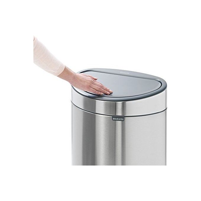 Brabantia Waste Bin Touch Bin New Recycle Pattumiera 23+10 Litri Steel Matt