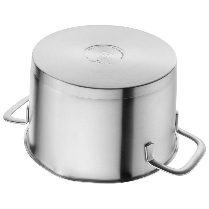 Zwilling 66920-005-0 TrueFlow Set di pentole 5 pezzi Acciaio inossidabile 18-10 con fondo SIGMA Classic+ e coperchi in vetro colore Argento