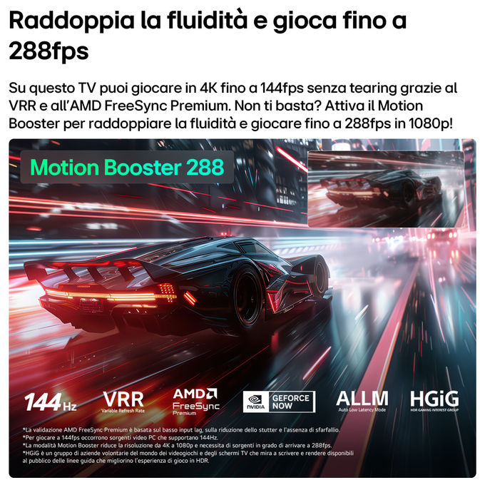 LG 100QNED87B6.API QNED87B TV 4K QNED MiniLED Dolby Vision HDR10 Pro VRR 144Hz colore Nero