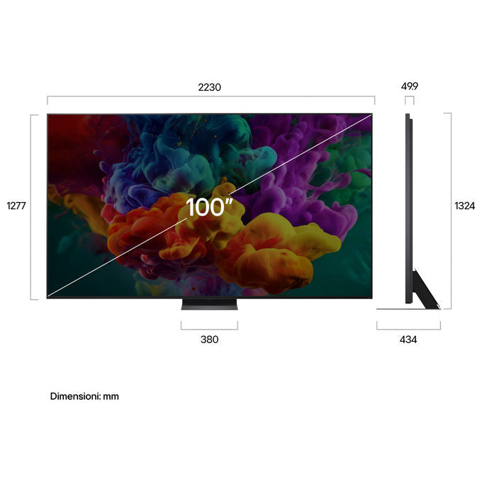 LG 100QNED87B6.API QNED87B TV 4K QNED MiniLED Dolby Vision HDR10 Pro VRR 144Hz colore Nero