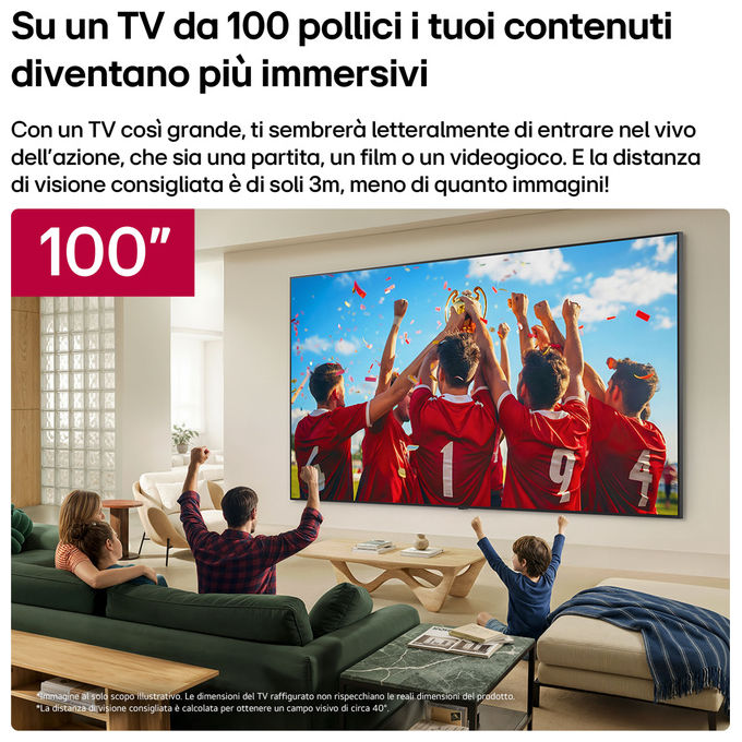 LG 100QNED87B6.API QNED87B TV 4K QNED MiniLED Dolby Vision HDR10 Pro VRR 144Hz colore Nero