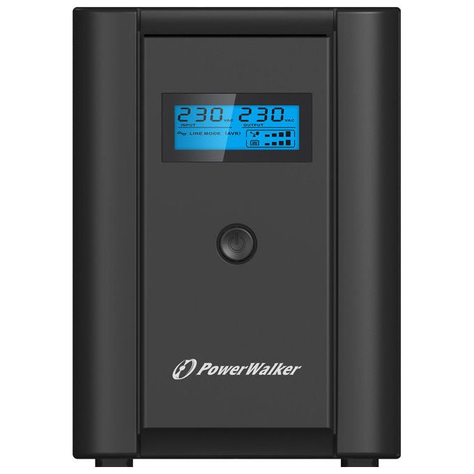 PowerWalker 10120098 VI 2200 SHL Gruppo di continuita' Line-Interactive 2200VA 1200W AVR 4 uscite Schuko IEC colore Nero