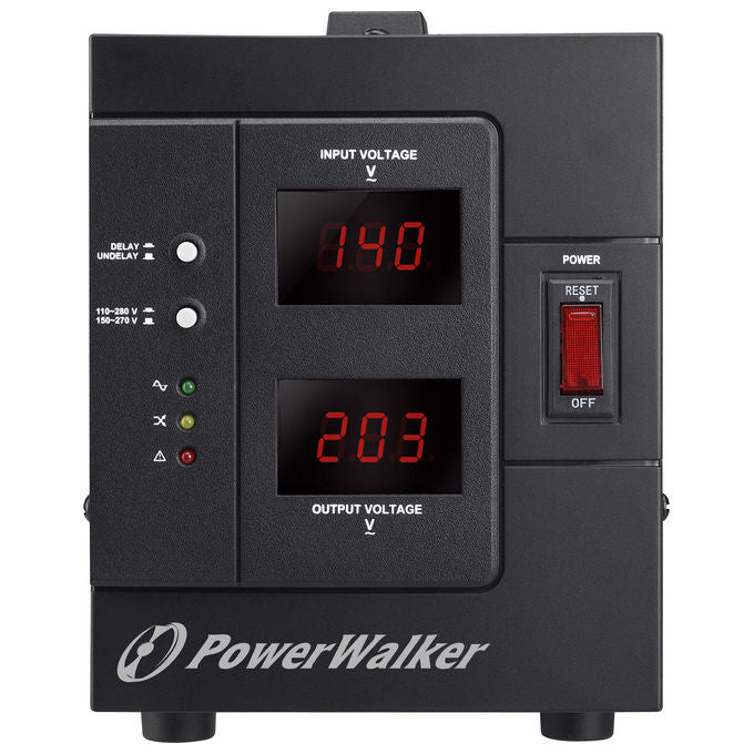 BlueWalker 10120313 PowerWalker AVR 1500 SIV FR Regolatore automatico di tensione 1500 VA 1200 W Onda sinusoidale simulata colore Nero