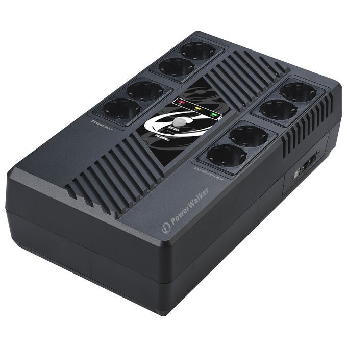PowerWalker 10121161 VI 800 MS Gruppo di Continuita' A Linea Interattiva 800 VA 480 W 8 Prese Tipo F colore Nero