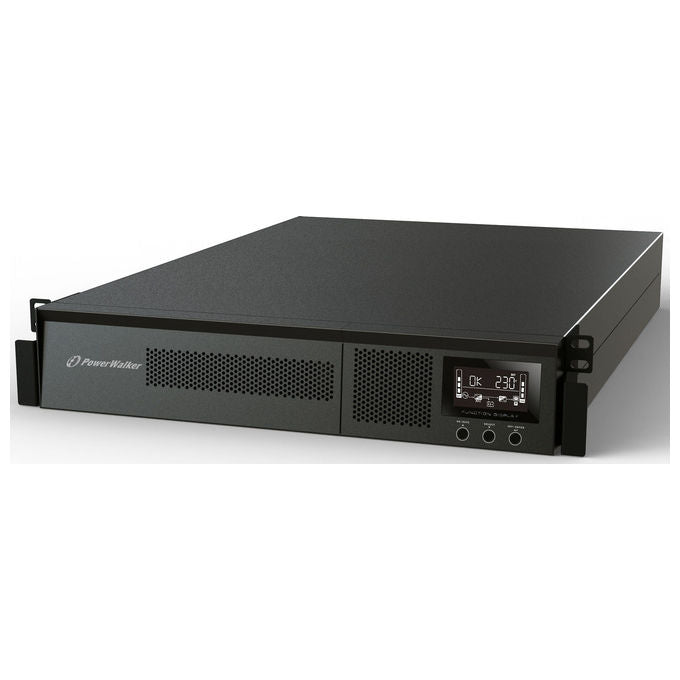PowerWalker 10122114 VFI 2000 RMG PF1 gruppo di continuita' (UPS) Doppia conversione (online) 2 kVA 2000 W LCD Rackmount-Tower colore Nero