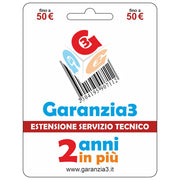 Garanzia3 Estensione di servizio tecnico 2 anni in piu' con massimale di copertura a 50 euro