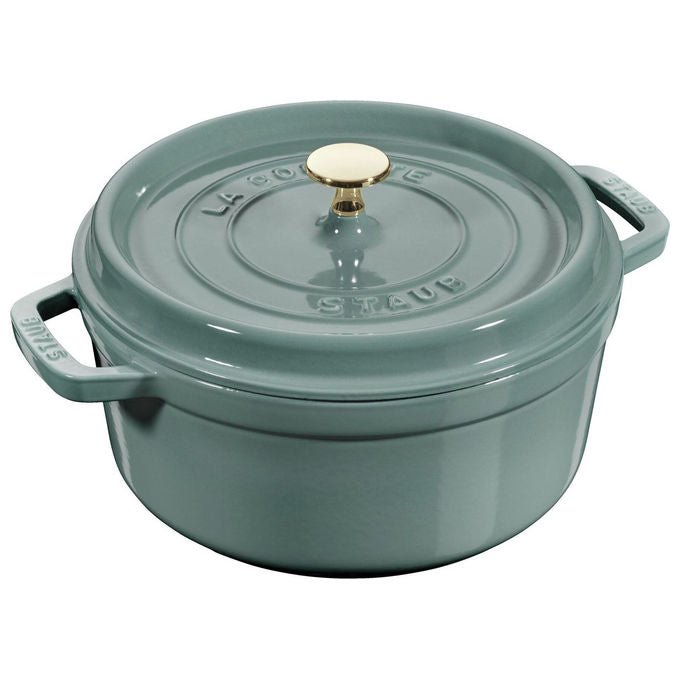 Staub 1025323 La Cocotte Pirofila casseruola in ghisa smaltata 3,7 L diametro 24 cm colore Eucalipto