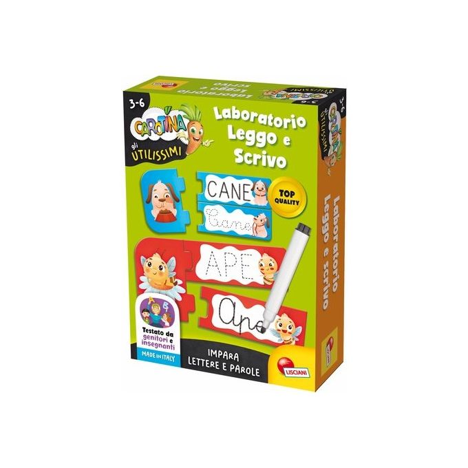 Lisciani Gioco Educativo Carotina Utilissimi Laboratorio Leggo e Scrivo