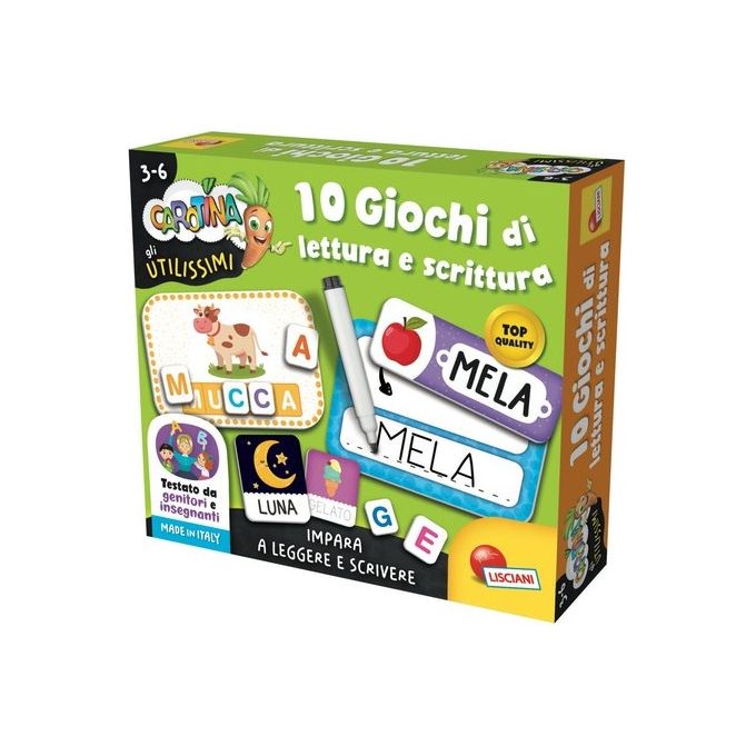 Lisciani Gioco Educativo Carotina Utilissimi 10 Giochi di Lettura
