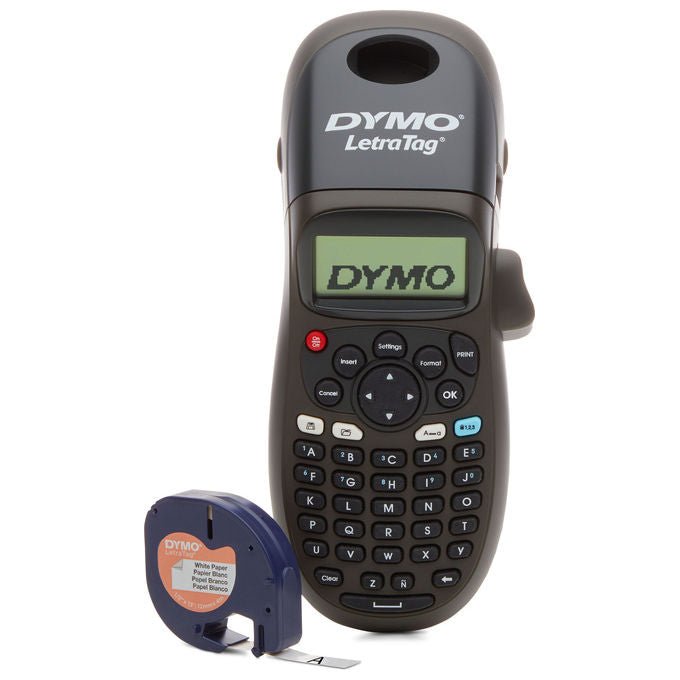 Dymo 102841 LetraTag LT-100H Etichettatrice Portatile con Display 13 Caratteri 12 mm 9 Etichette in Memoria Stampa Termica colore Nero