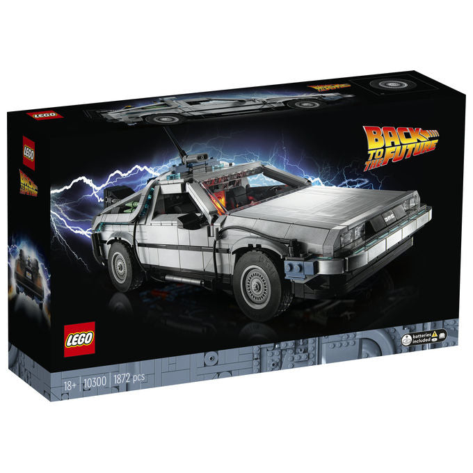 LEGO 10300 Icons Macchina del Tempo Ritorno al Futuro 1872 pezzi 3 versioni colore Nero