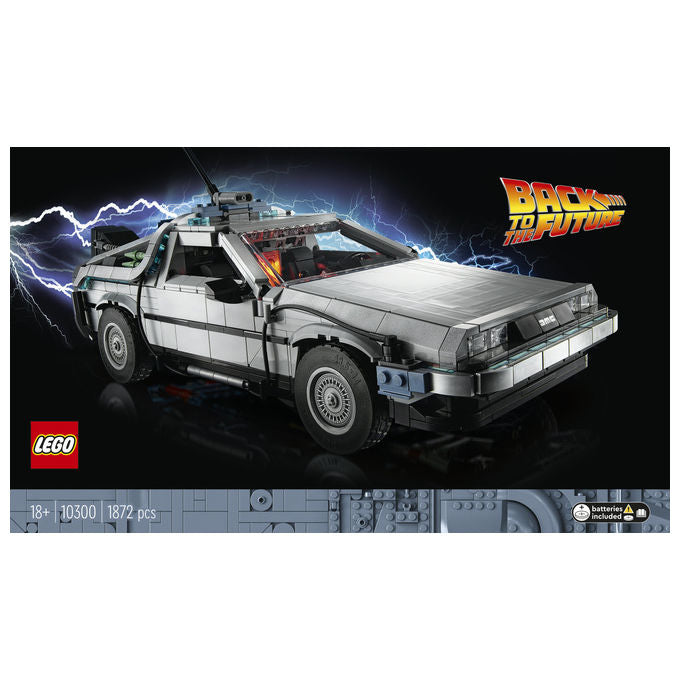 LEGO 10300 Icons Macchina del Tempo Ritorno al Futuro 1872 pezzi 3 versioni colore Nero