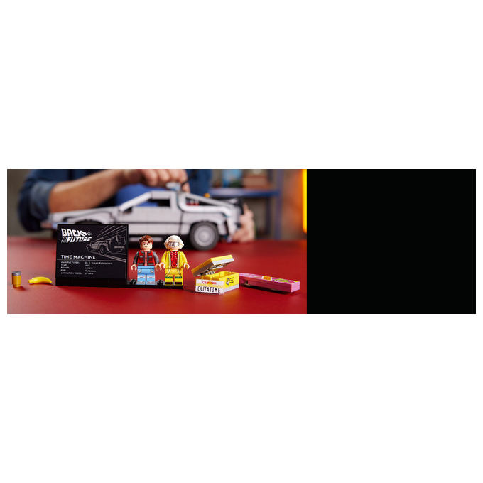 LEGO 10300 Icons Macchina del Tempo Ritorno al Futuro 1872 pezzi 3 versioni colore Nero