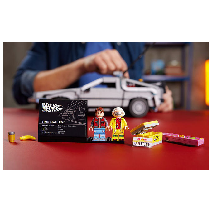 LEGO 10300 Icons Macchina del Tempo Ritorno al Futuro 1872 pezzi 3 versioni colore Nero