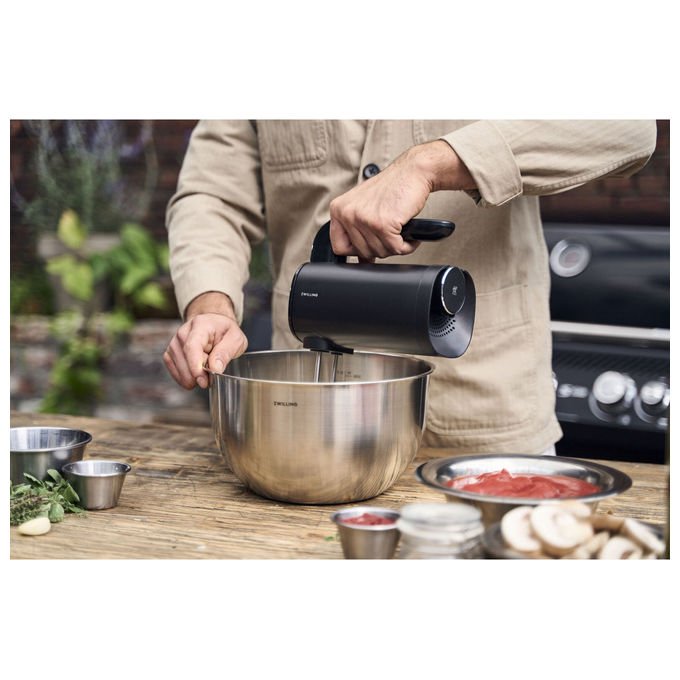 Zwilling XTEND Sbattitore Cordless 200 W 3 Velocita' Autonomia 120 Minuti Motore BLDC Batteria 12 V 3000 mAh colore Nero