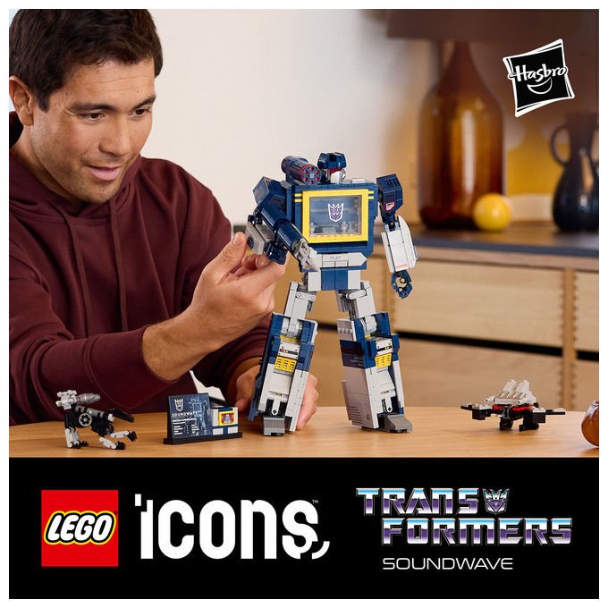 Lego 10358 Icons Set da Costruzione per Adulti con 1505 Pezzi Effetti Sonori e Modalita' Registratore a Cassetta colore Multicolore