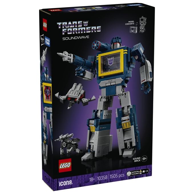 Lego 10358 Icons Set da Costruzione per Adulti con 1505 Pezzi Effetti Sonori e Modalita' Registratore a Cassetta colore Multicolore