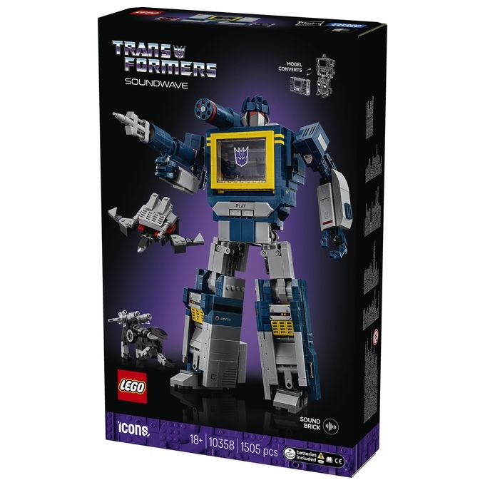 Lego 10358 Icons Set da Costruzione per Adulti con 1505 Pezzi Effetti Sonori e Modalita' Registratore a Cassetta colore Multicolore