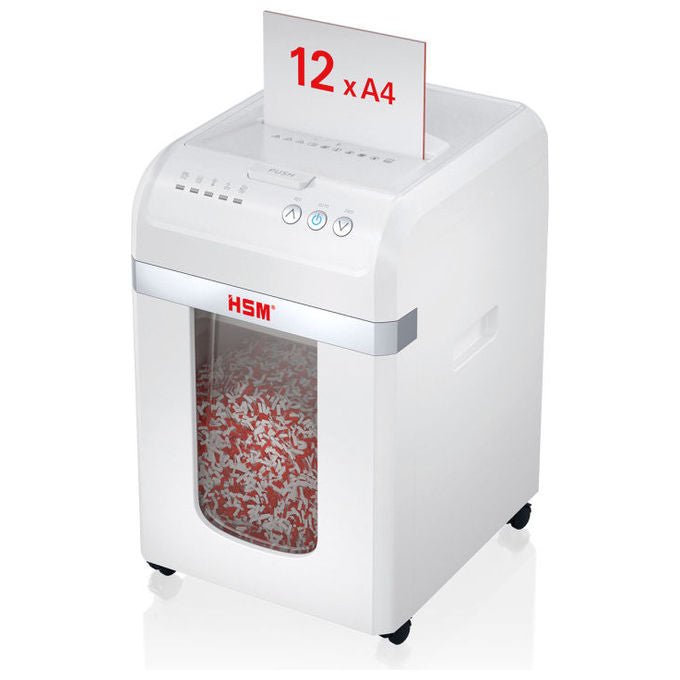 HSM 4026631082921 Shredstar Autofeed X300 Niszczarka frammenti 4 x 12 mm P-4 300 fogli 30 l 360 W 58 dB colore Bianco