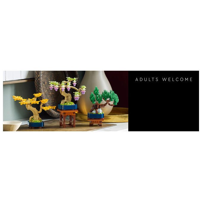 Lego 10373 Botanicals Mini Bonsai Set da Costruzione 3 Piante Artificiali con Foglie Intercambiabili e 2 Espositori colore Multicolore