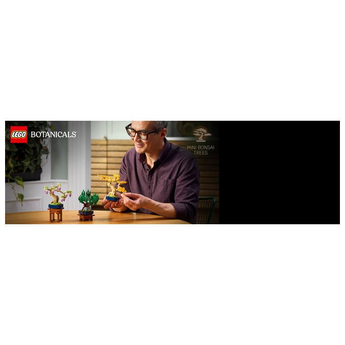 Lego 10373 Botanicals Mini Bonsai Set da Costruzione 3 Piante Artificiali con Foglie Intercambiabili e 2 Espositori colore Multicolore