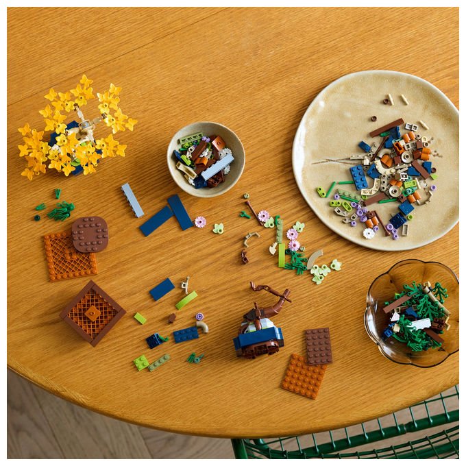 Lego 10373 Botanicals Mini Bonsai Set da Costruzione 3 Piante Artificiali con Foglie Intercambiabili e 2 Espositori colore Multicolore