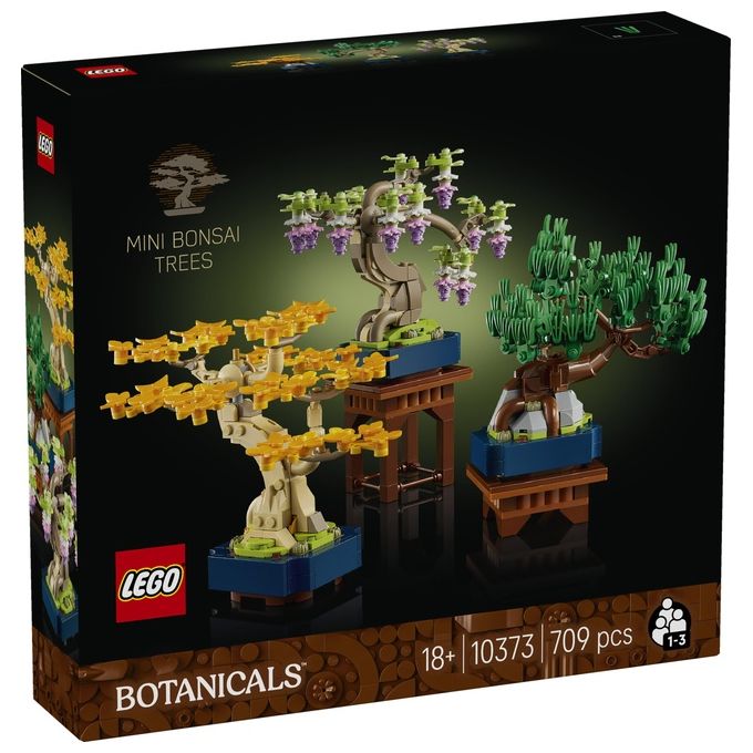 Lego 10373 Botanicals Mini Bonsai Set da Costruzione 3 Piante Artificiali con Foglie Intercambiabili e 2 Espositori colore Multicolore