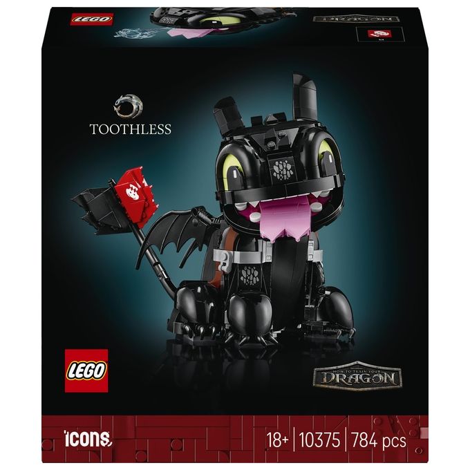 LEGO ICONS Dragon Trainer Sdentato Modello da Costruire in Plastica 10375