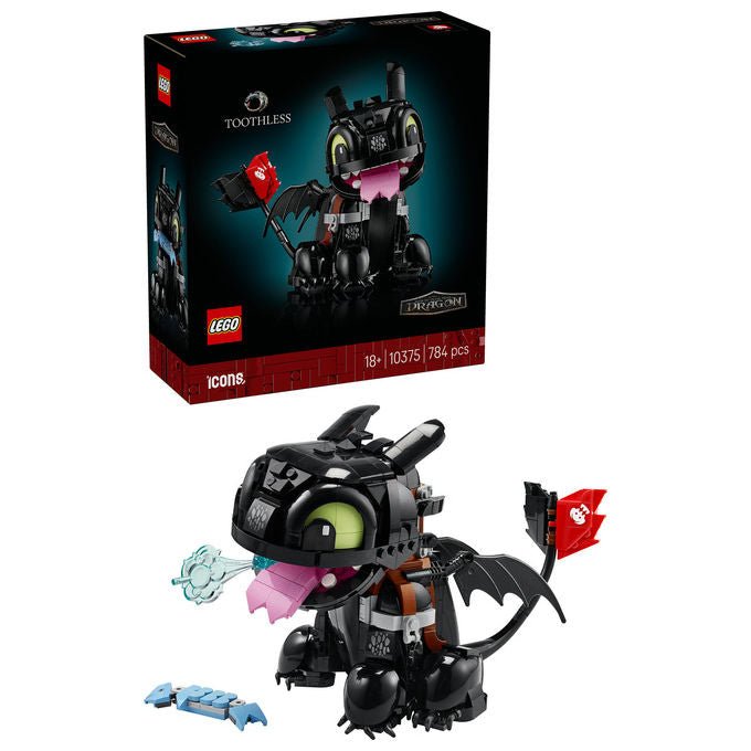 LEGO ICONS Dragon Trainer Sdentato Modello da Costruire in Plastica 10375