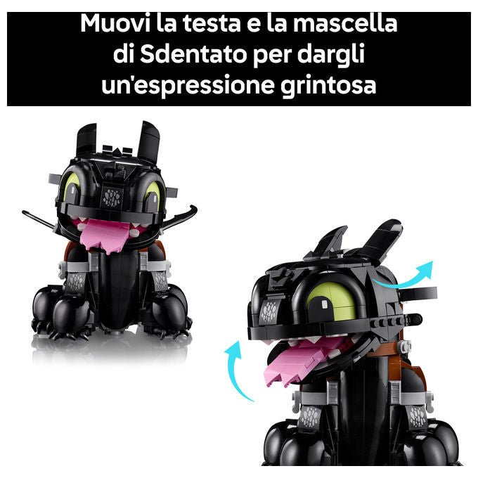 LEGO ICONS Dragon Trainer Sdentato Modello da Costruire in Plastica 10375
