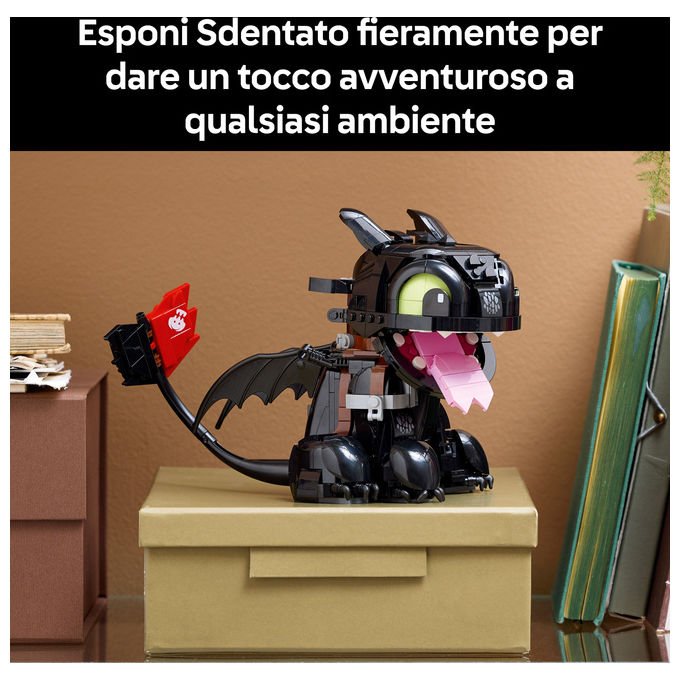 LEGO ICONS Dragon Trainer Sdentato Modello da Costruire in Plastica 10375