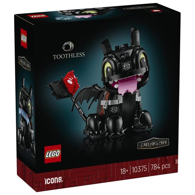 LEGO ICONS Dragon Trainer Sdentato Modello da Costruire in Plastica 10375