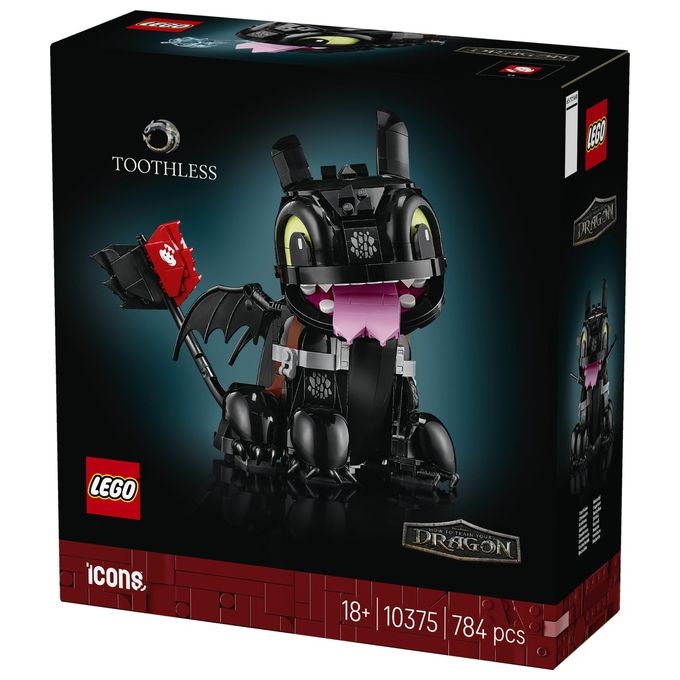 LEGO ICONS Dragon Trainer Sdentato Modello da Costruire in Plastica 10375