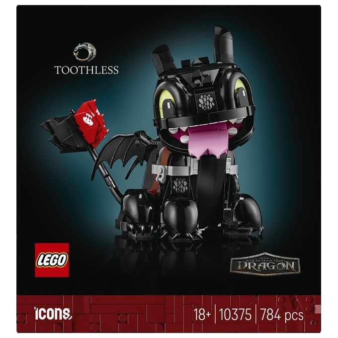 LEGO ICONS Dragon Trainer Sdentato Modello da Costruire in Plastica 10375