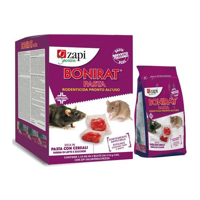 ZAPI esca topi Bonirat Pasta plus Biocida g 1500 zapi